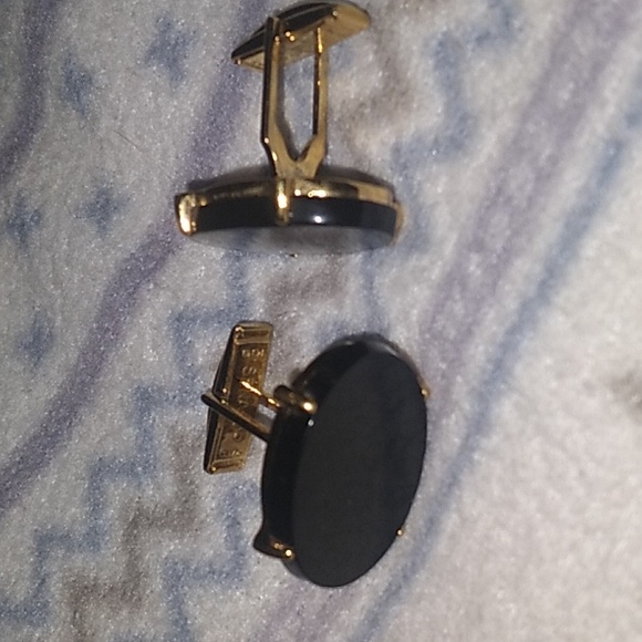 Ben Sherman Other - Sherman Senator Genuine Onyx Cufflinks Vintage